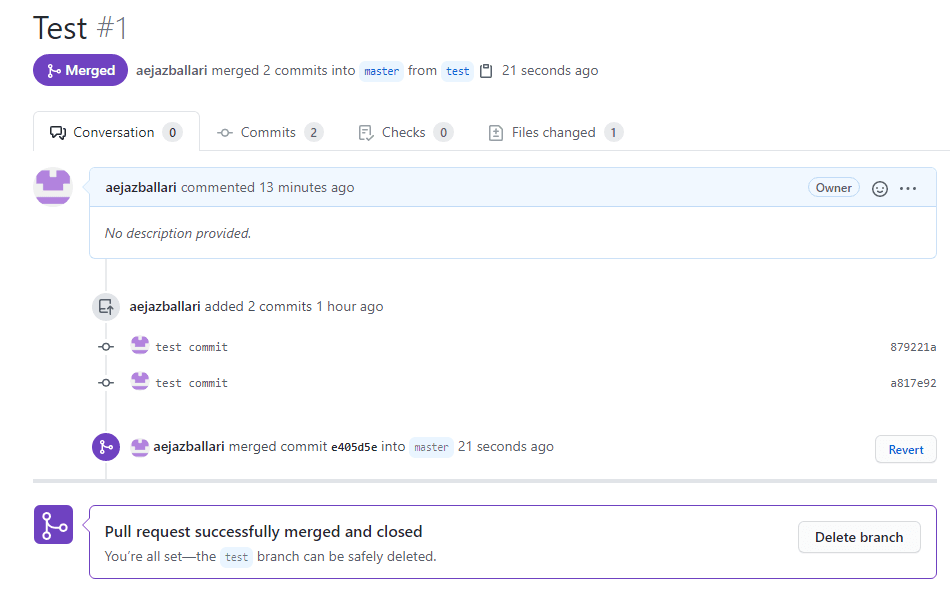 delete Testbranch